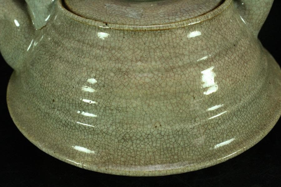 茶道具 九世 坂高麗左衛門 富士型 湯沸 萩焼 名門 窯元 共箱 K-XA867