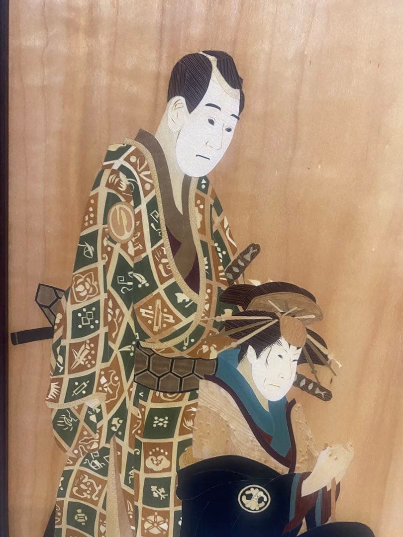 寄木絵画　東洲斎写楽　マーケタリー　ウォールアート