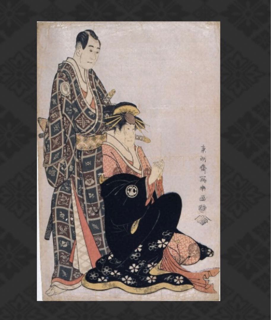 寄木絵画　東洲斎写楽　マーケタリー　ウォールアート