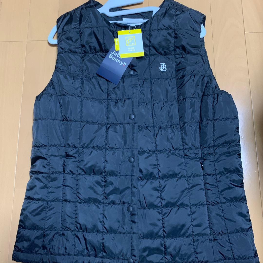 Jack Bunny キルティングベスト Oサイズ ブラック