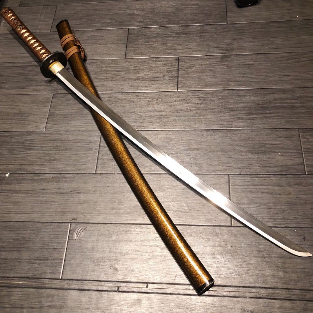 高級模造刀　亜合金刀身　居合刀　茶拵え