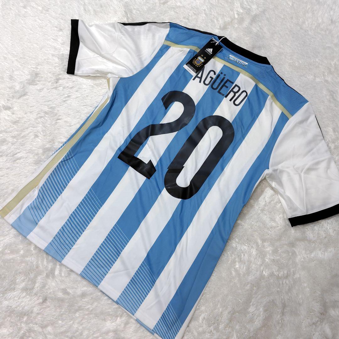 【タグ付き】アディダス　アルゼンチン代表　2014　アグエロ　ユニフォーム