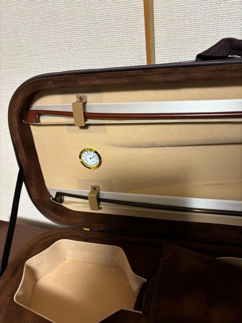 4/4 バイオリンケース 湿度計付きブランケット1 ストラップ2