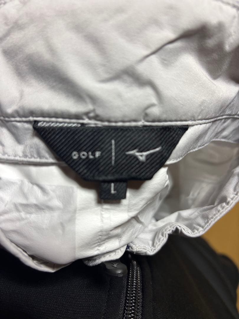 ミズノ　ゴルフ　レインウェアセット ホワイトジャケット ネイビーパンツ