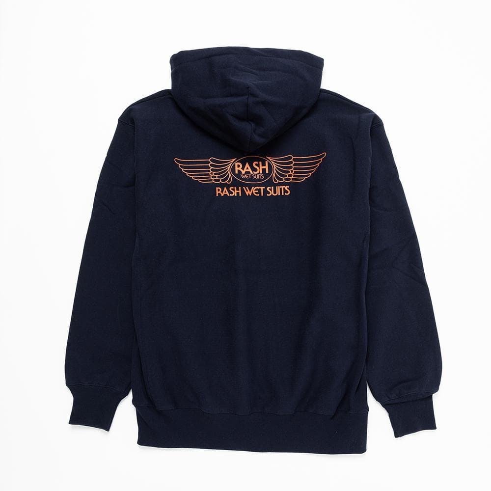 RASH WETSUITS 羽バックプルオーバーパーカー ネイビー XLサイズ