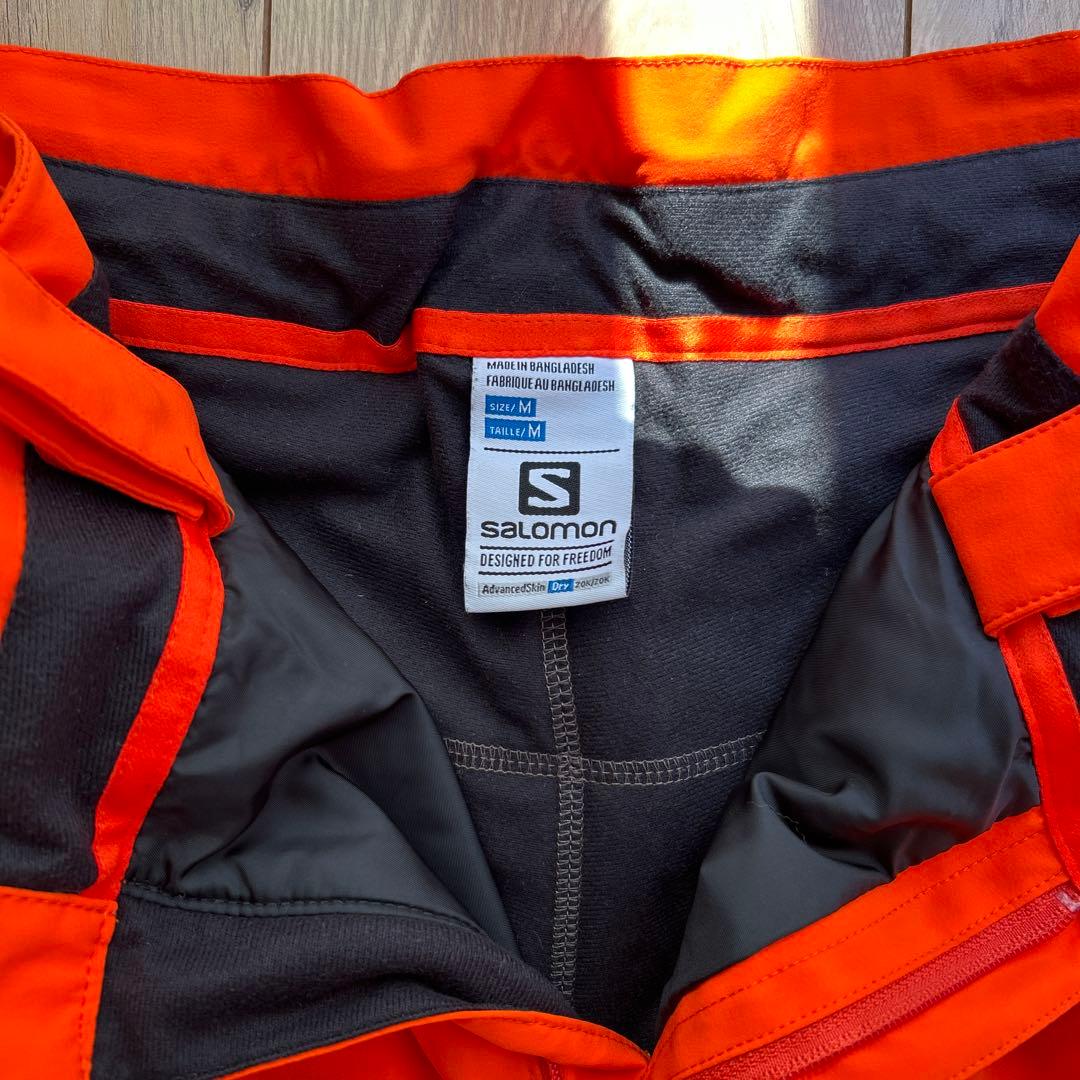 Salomon オレンジ フード付きスキーウェア M