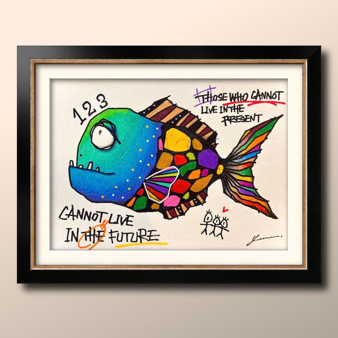 に*け様 「 余命１年 」｜絵画 原画 抽象画 絵 動物画 ドローイング 画家