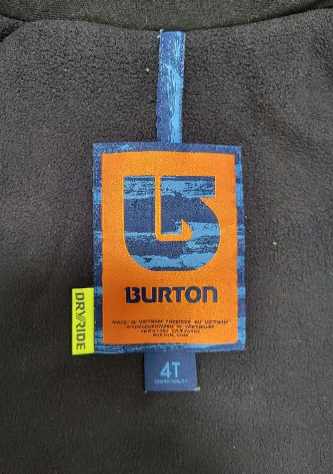 バートン キッズ スノージャケット・ビブパンツ 4T(100～110相当) 雪遊