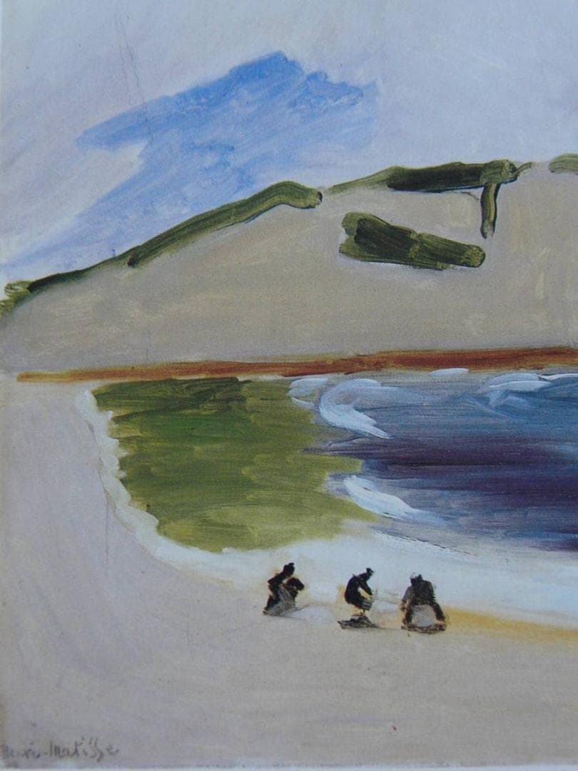 アンリ・マティス、海辺のボート,エトルタ、希少な画集より