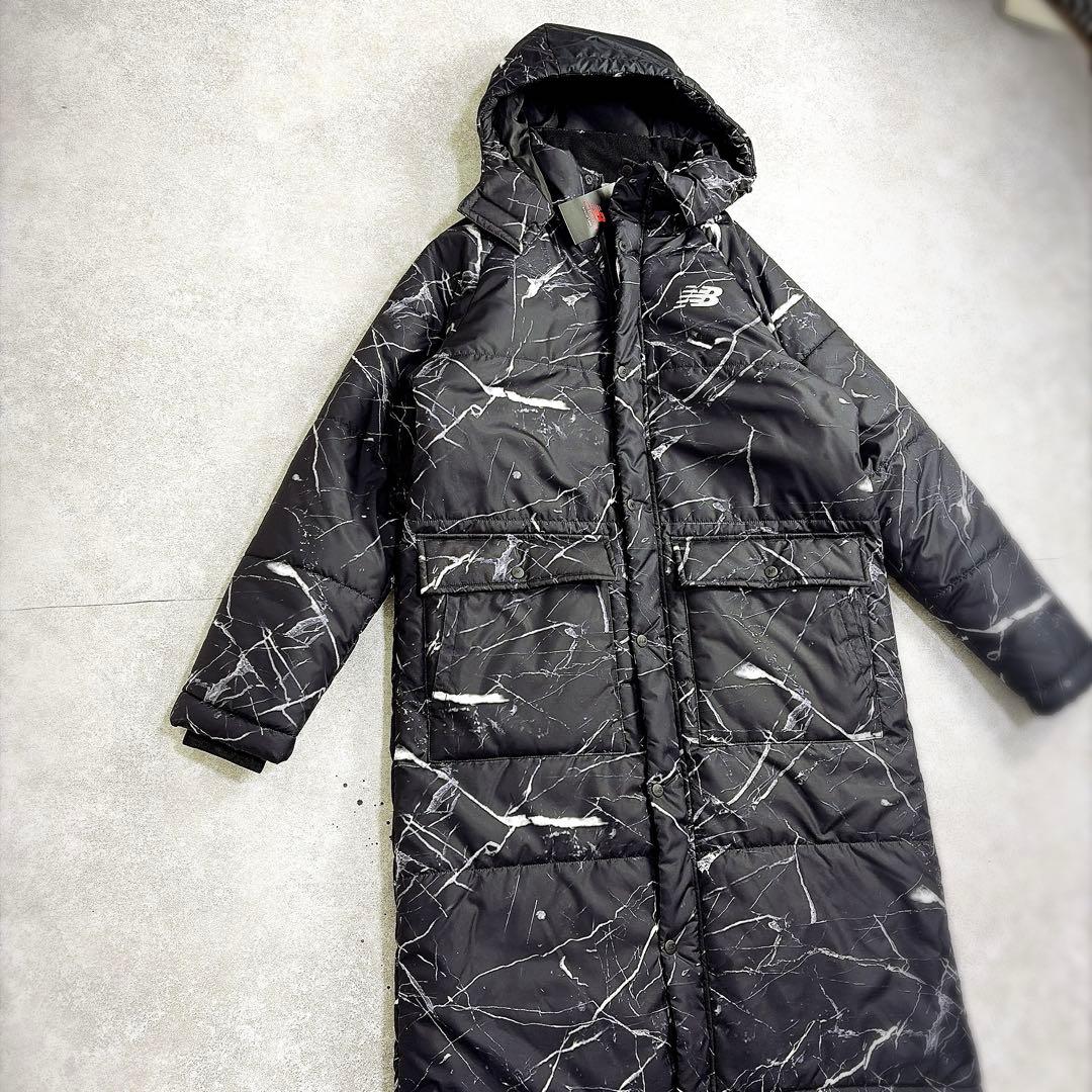 新品・タグ付き✨ニューバランス　ベンチコート　Mサイズ　マーブル柄