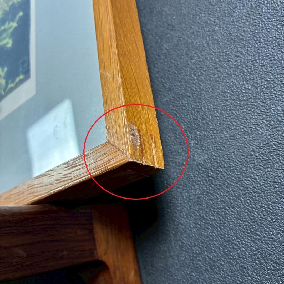 【最終値下げ】牧野宗則「小川のある風景」木版画 1978年制作 直筆サイン入り