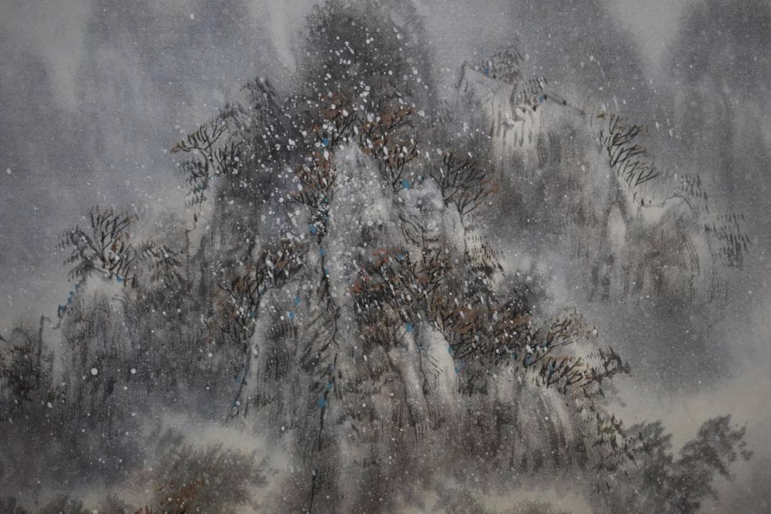 真作/日章/寒江初雪/大幅/布袋屋掛軸HF-738