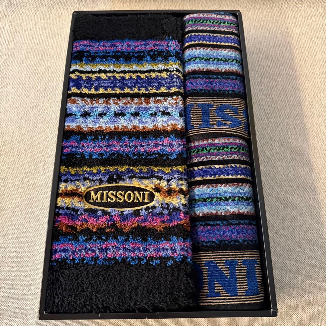 ミッソーニ　バスマット1枚　フェイスタオル2枚　ニューストリシア　ストリシア箱無
