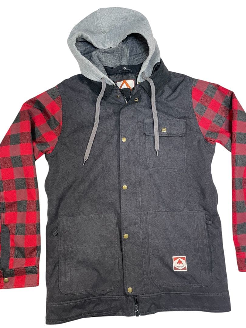 BURTON バートン スノーボードウエア Ｍサイズ 赤黒チェック ネルシャツ