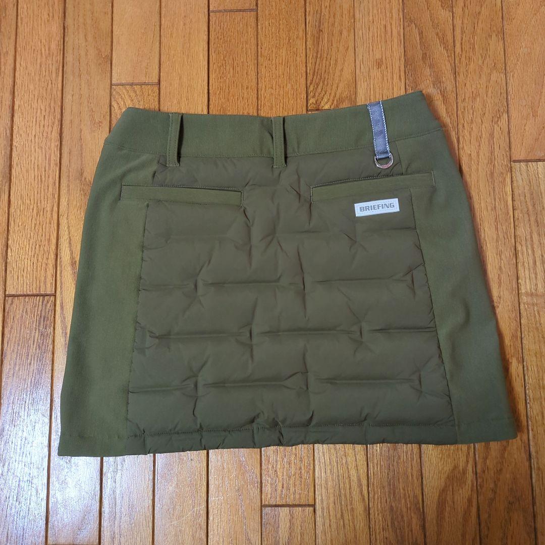 美品★BRIEFINGハイブリッドダウンスカート　オリーブ【XS】