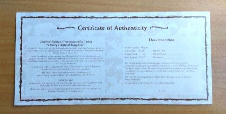 1998年レアグッズ!! 海外ディズニー WDW アニマルキングダム開業記念