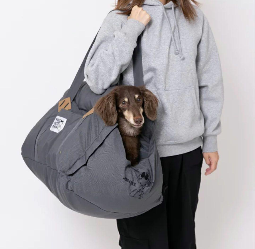 スヌーピー　ドライブキャリーベッド　犬用カーシート ペットベッド　ネイビー