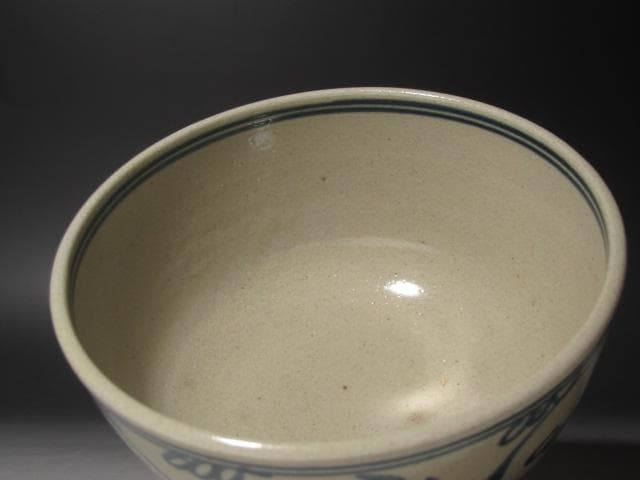 【セール】☆　膳所焼　安南写茶碗　表千家　十三代　即中斎の花押☆y389