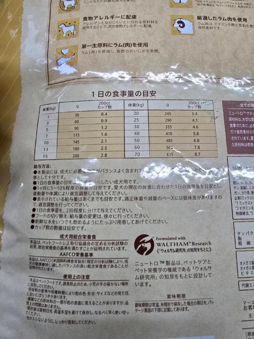 nutro ニュートロ ナチュラル チョイス　ラム&玄米 減量用　7.5kg