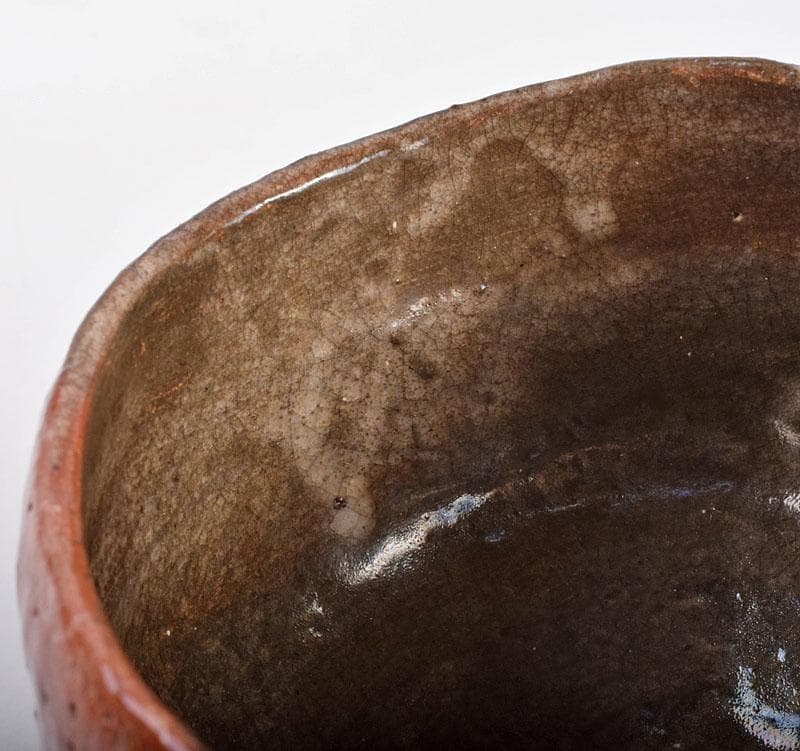 茶道具　楽吉左衛門　赤楽茶碗　共箱　D　R4165