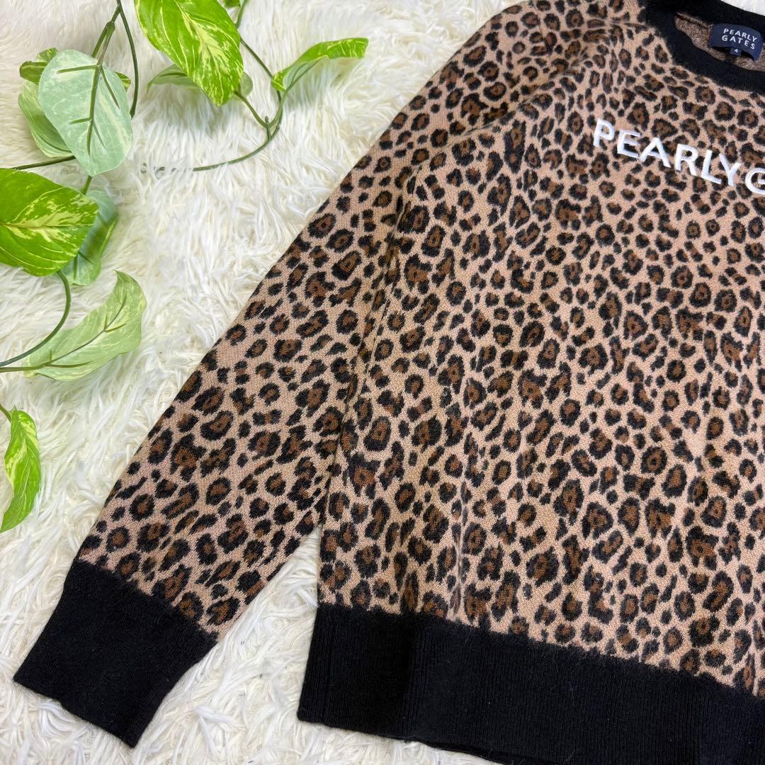 【パーリーゲイツ】美品 ニットセーター カシミヤ混 4サイズ メンズ