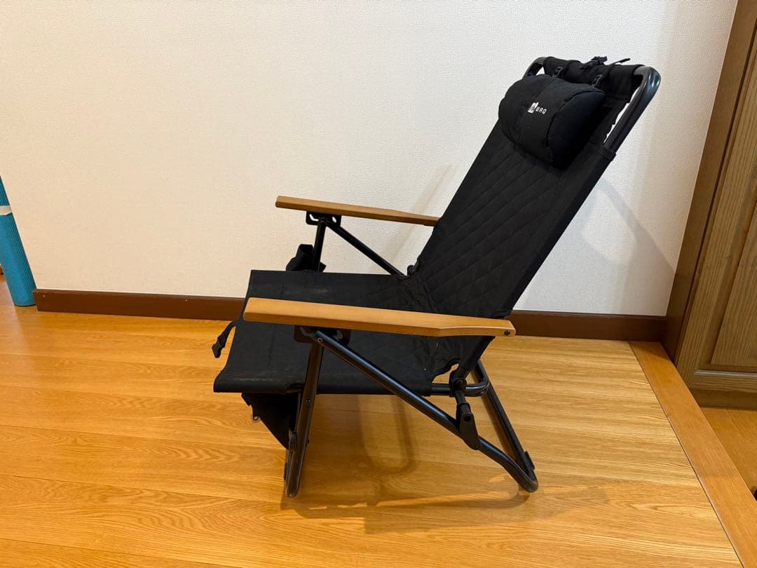 折りたたみ式アウトドアチェア ブラック　4脚セット