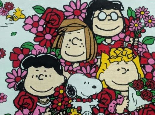 激レア！SNOOPY＆仲間たち　綿トート　 SNOOPYTOWN　梅田　タグ付き