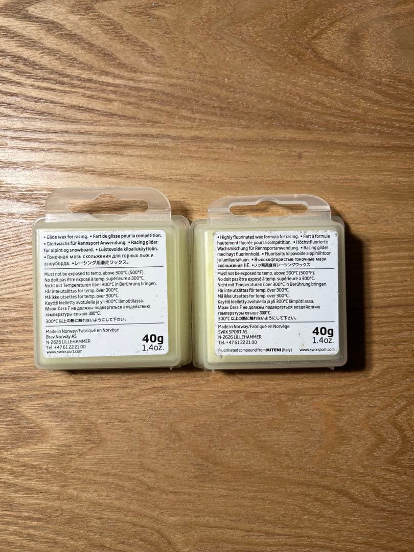 スキー・スノーボード用フッ素含有ワックス　hf10 40g✖️2個セット