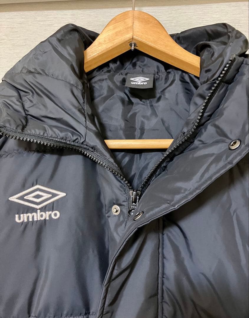 umbro ベンチコート　ダウンコート ブラック