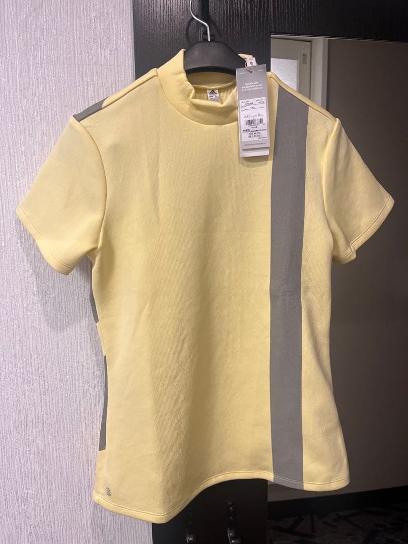 新品　adidas ゴルフ　モックネック　イエロー　スカート　セットアップ　L