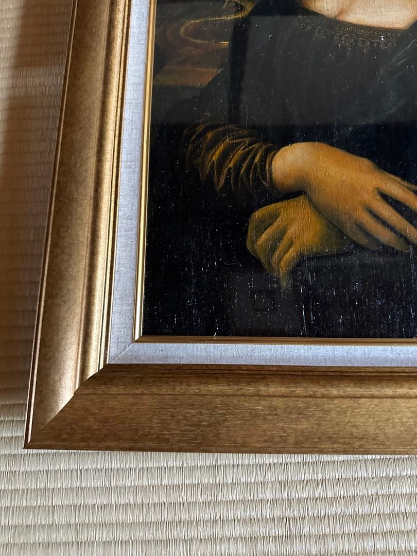 モナリザ　レプリカ　額縁　額装　額掛け　レトロ　インテリア　貴重　希少　未使用品