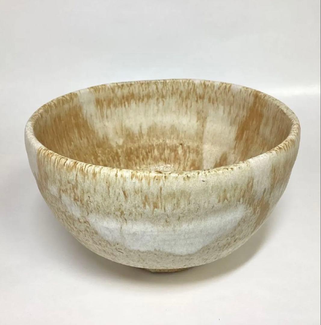 茶碗 灰釉 鵬雲斎書付 谷口良三作 木箱入 茶道具 古物品