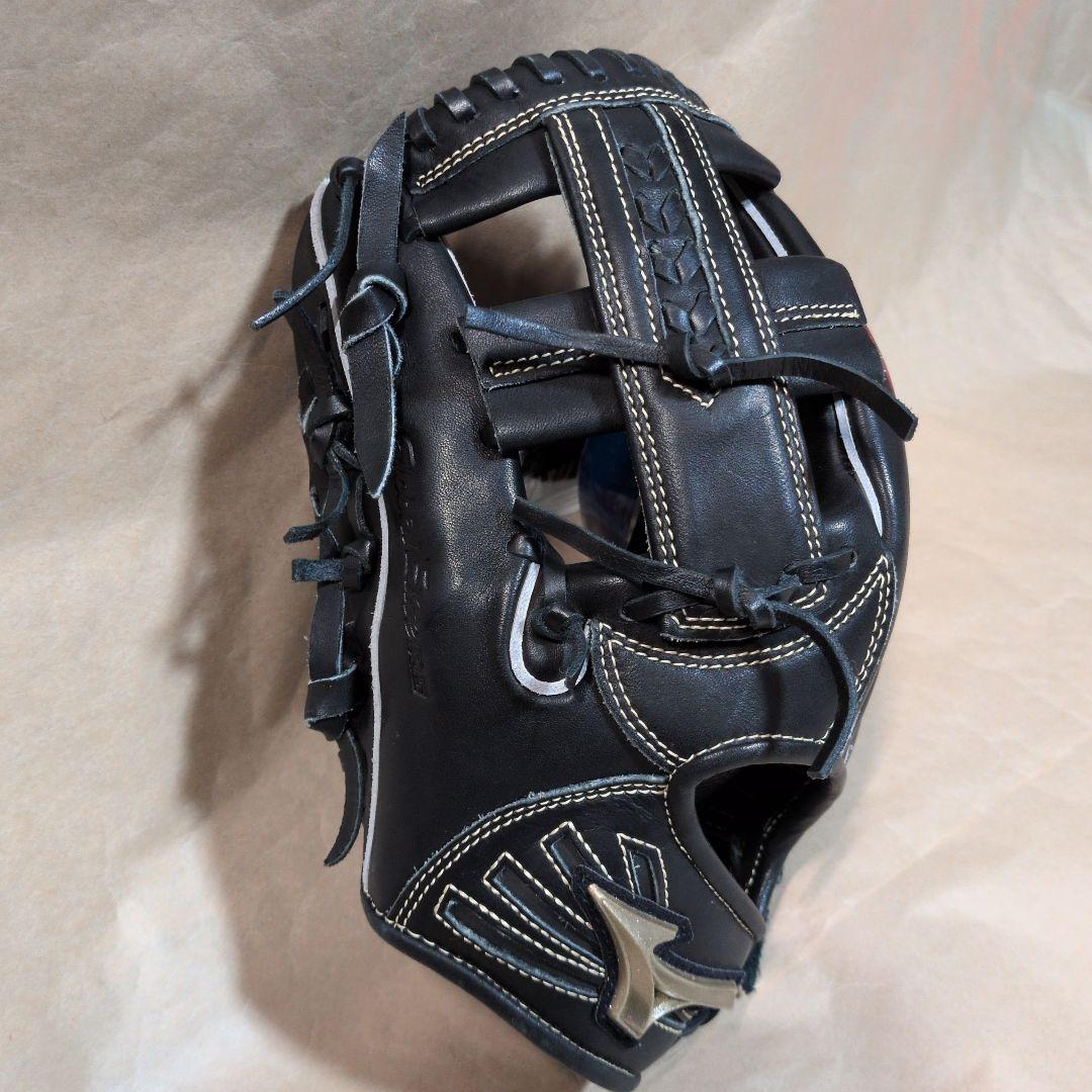 ミズノ:少年軟式用グラブ:左投げ用:小学2-4年生向け:グローバルエリート:黒