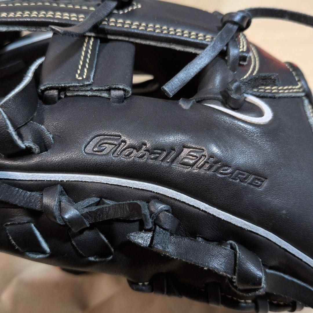 ミズノ:少年軟式用グラブ:左投げ用:小学2-4年生向け:グローバルエリート:黒