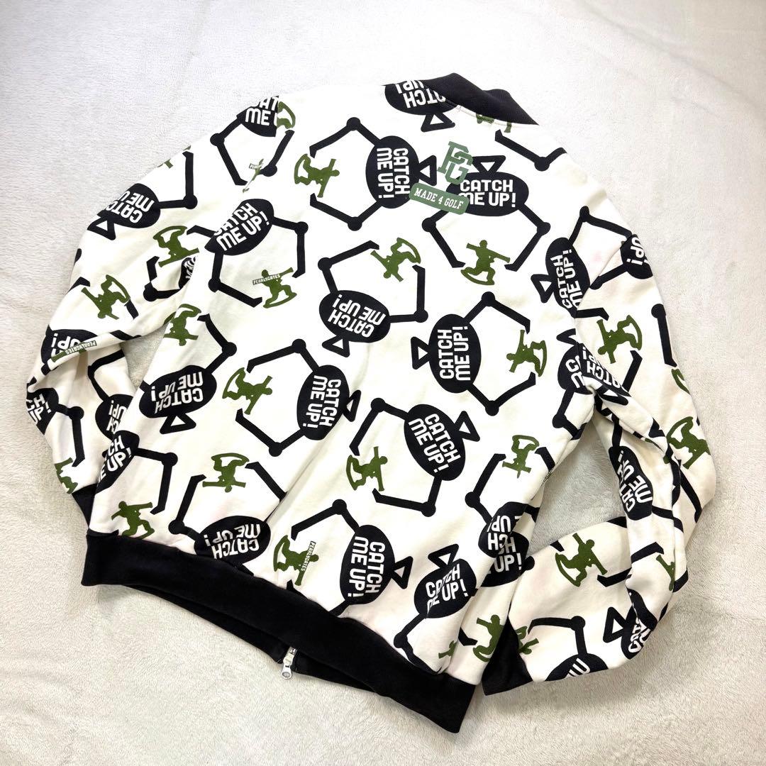 PEARLY GATES 総柄 裏起毛 ダブルジップ 日本製 ゴルフジャケットL