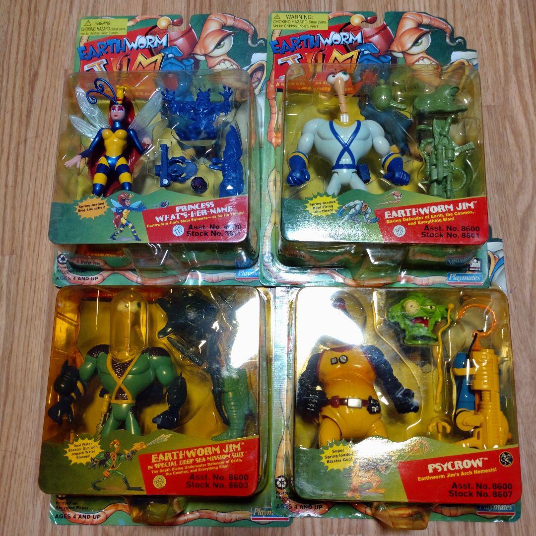 新品未開封アースワームジム4体セット☆コミックアニメ☆SFファンタジー