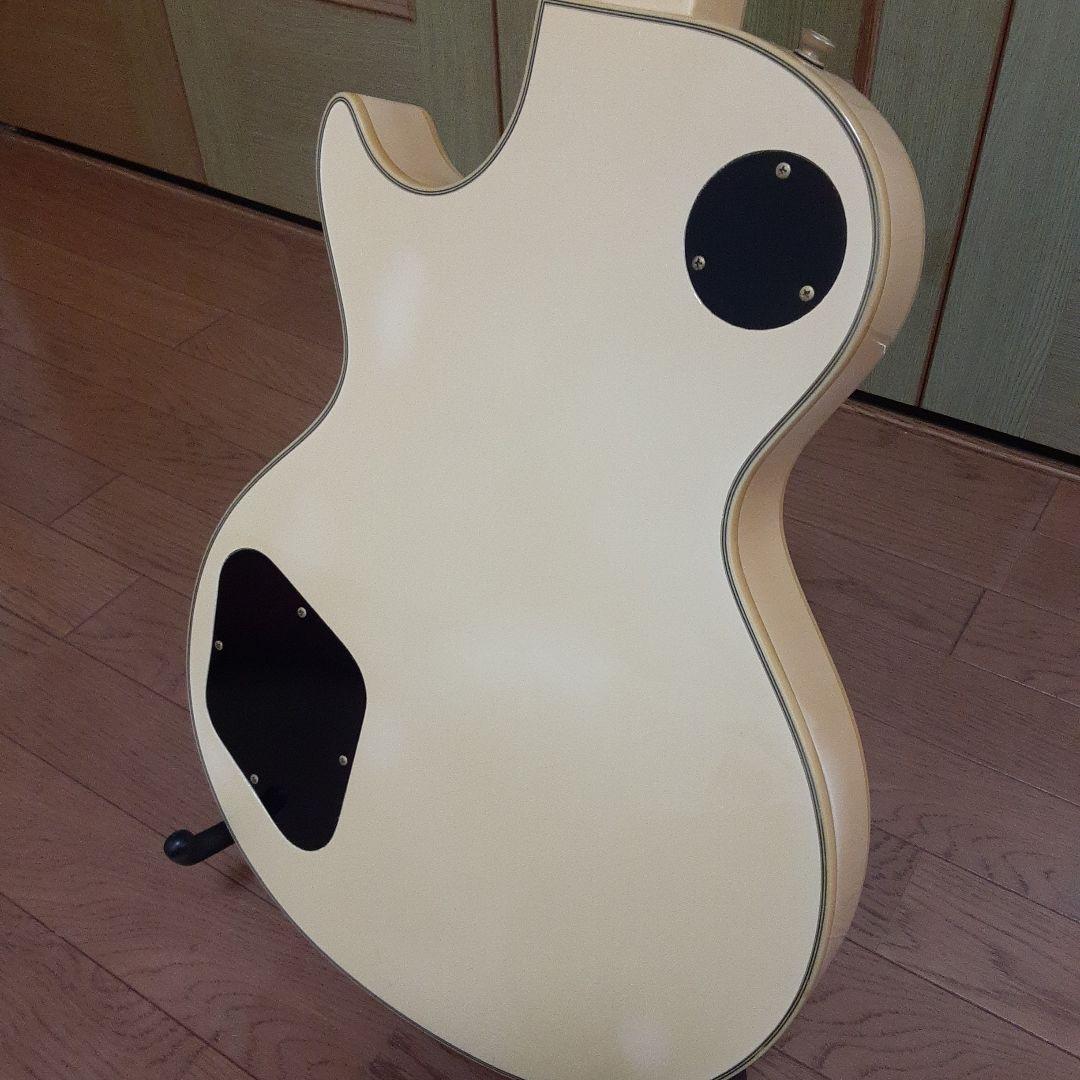渋色　Burny レスポールエレキギター アイボリー　タッチペンあり