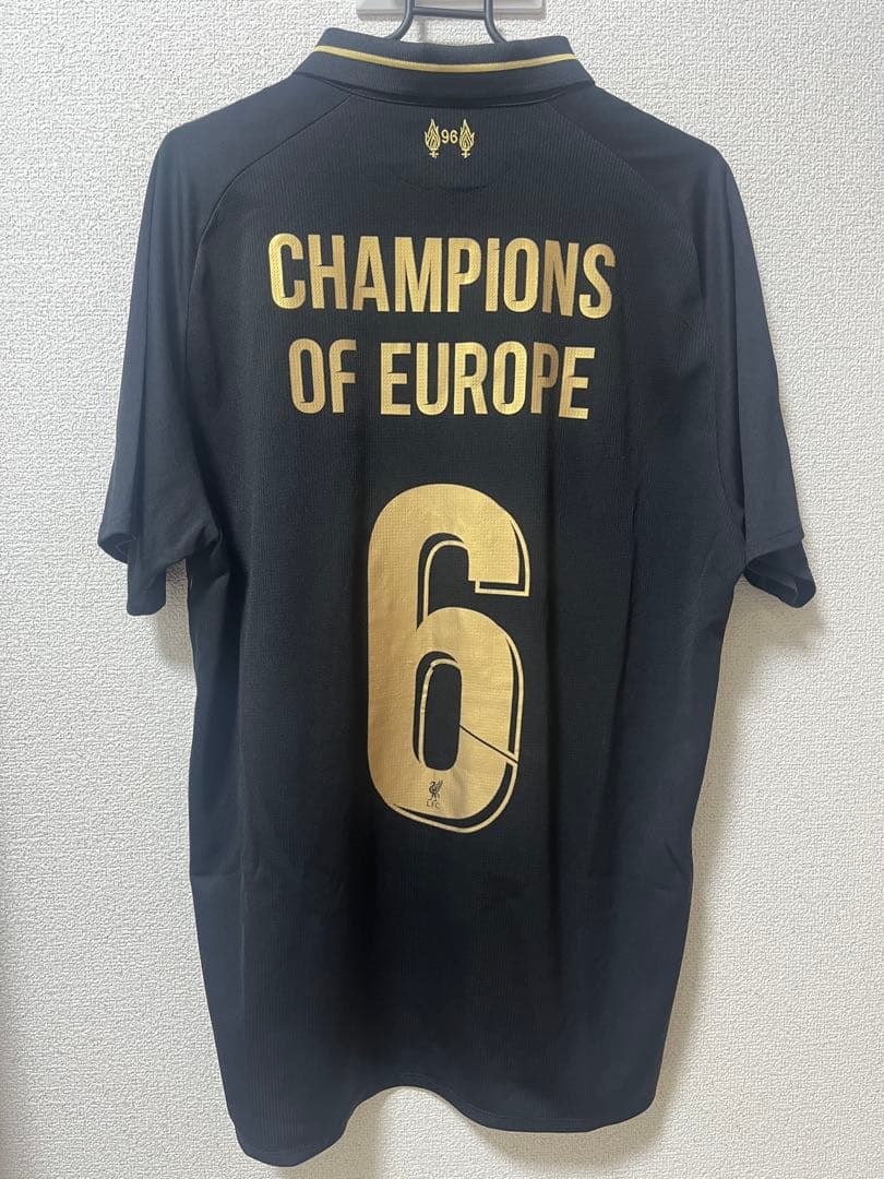 リバプールFC 18/19UCL優勝記念ユニフォーム　黒×金　L-XLサイズ