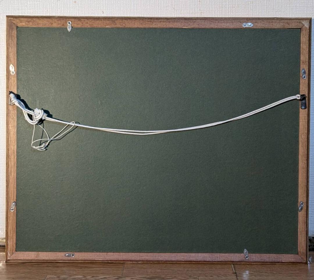 【真作】絵画　鈴木政輝　油彩8号　静かな水辺　運輸大臣賞　箱・黄袋入　T156