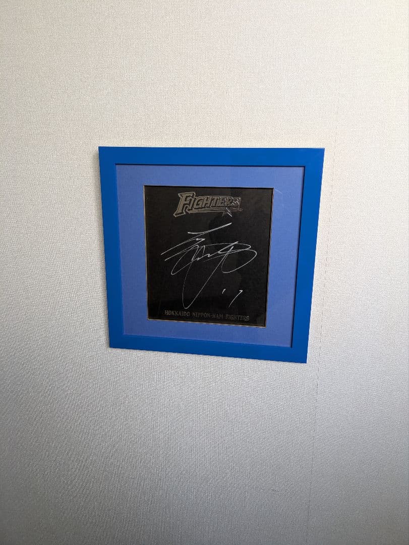 大谷翔平選手、直筆サイン色紙、ブラック、額付、保管紙箱付