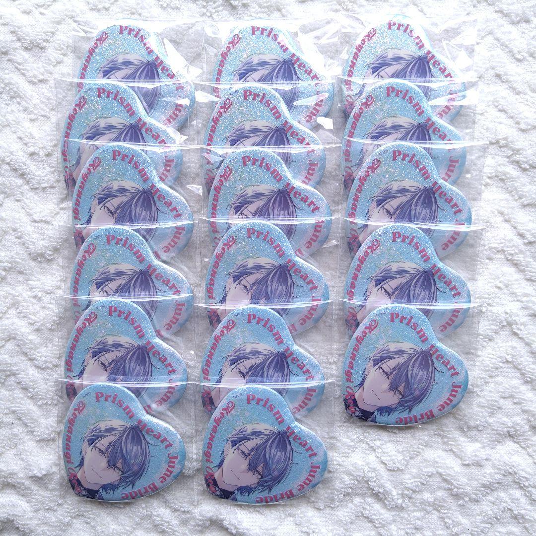 ①17点 小柳ロウ にじさんじ ジューンブライド ハート型缶バッジ