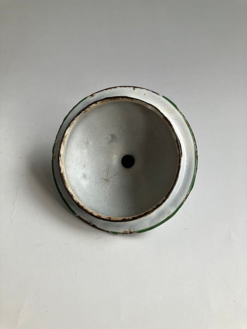 アンティーク　BF(BB)社　小振りなホーローポット　コーヒーポット　琺瑯