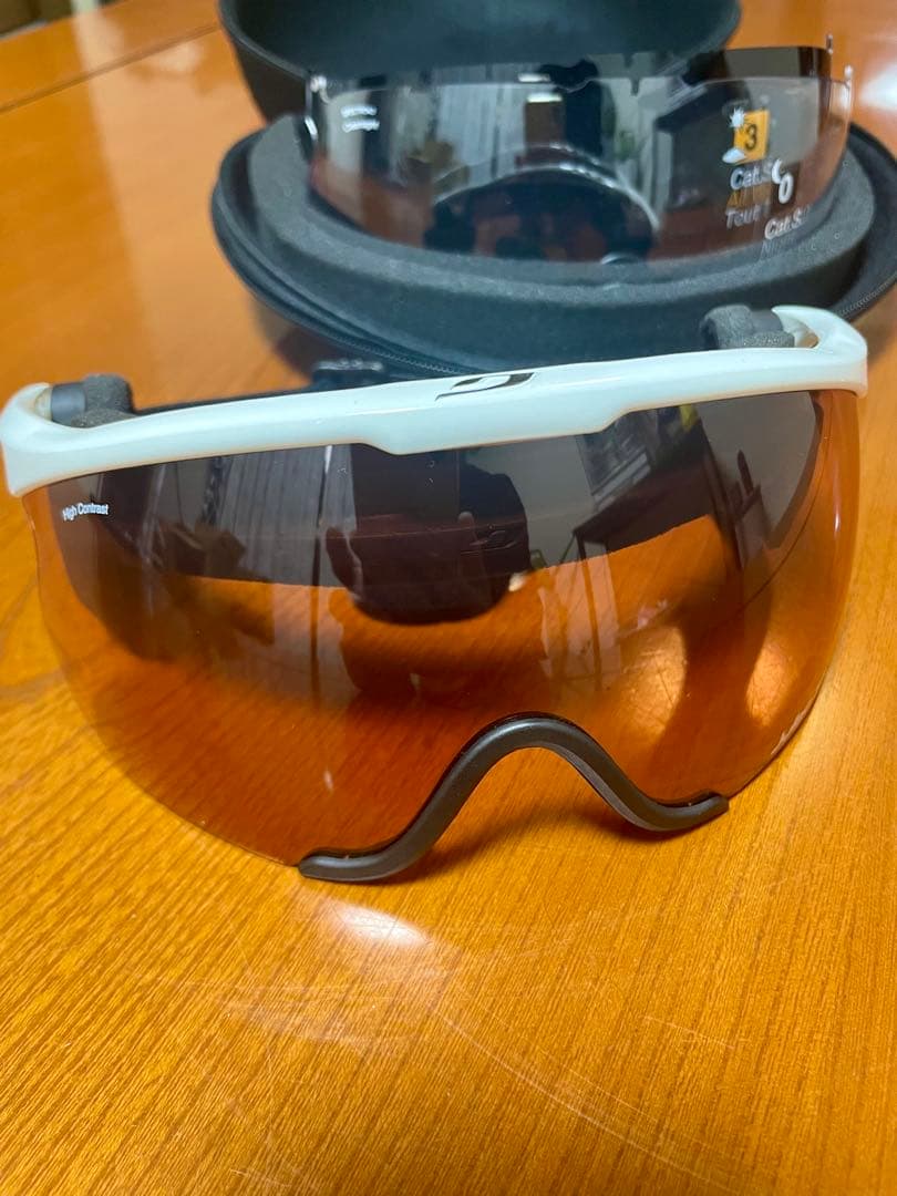 スキーゴーグル レンズ3枚　付属ケース付き　バイアスロン【美品　Julbo 】