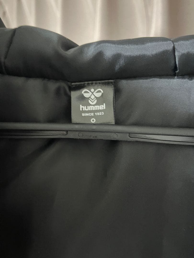 hummel ブラック ベンチコート フード付き