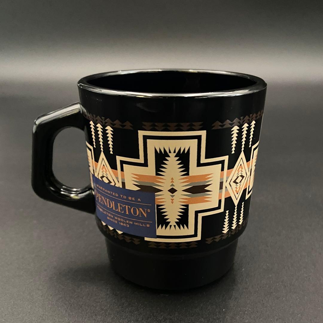 Fire-King スタッキングマグ PENDLETONハーディング ブラック①