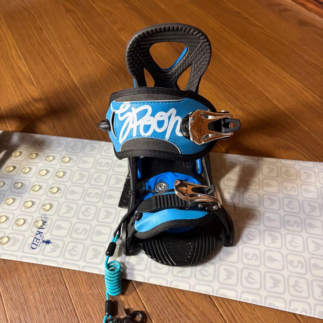 NAKED×SPOON キッズスノーボードセット　118cm　バイン付3点セット