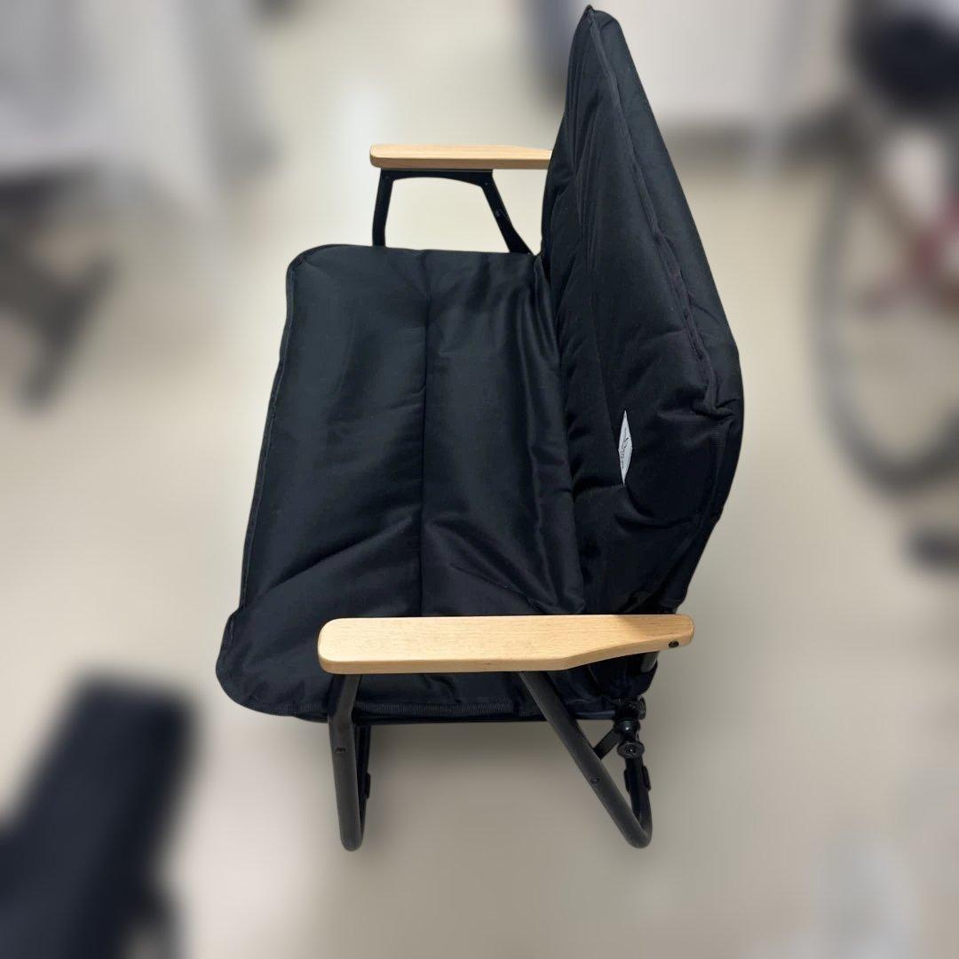 DOD グッドラックソファ ブラック 2人掛け 折りたたみチェア キャンプT