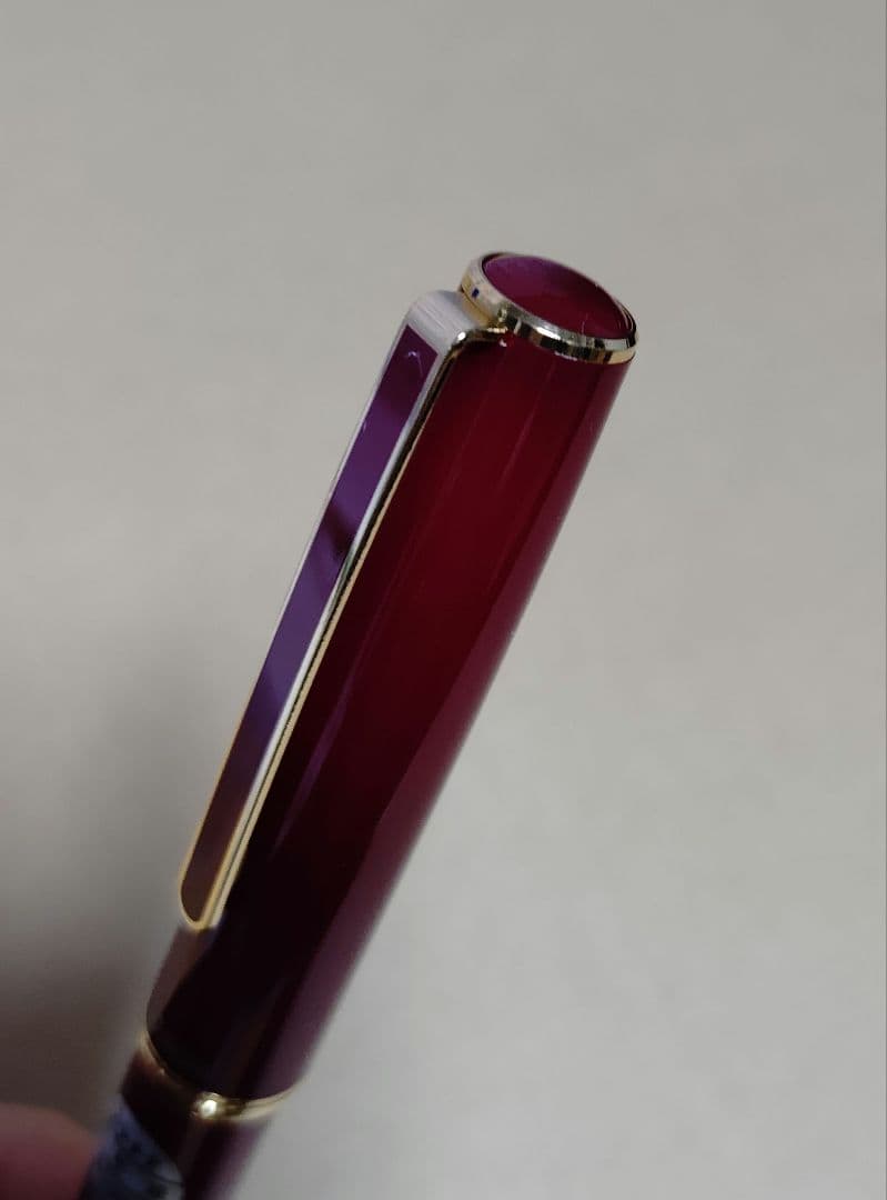 万年筆　プラチナ　14K　細字　ワインレッド