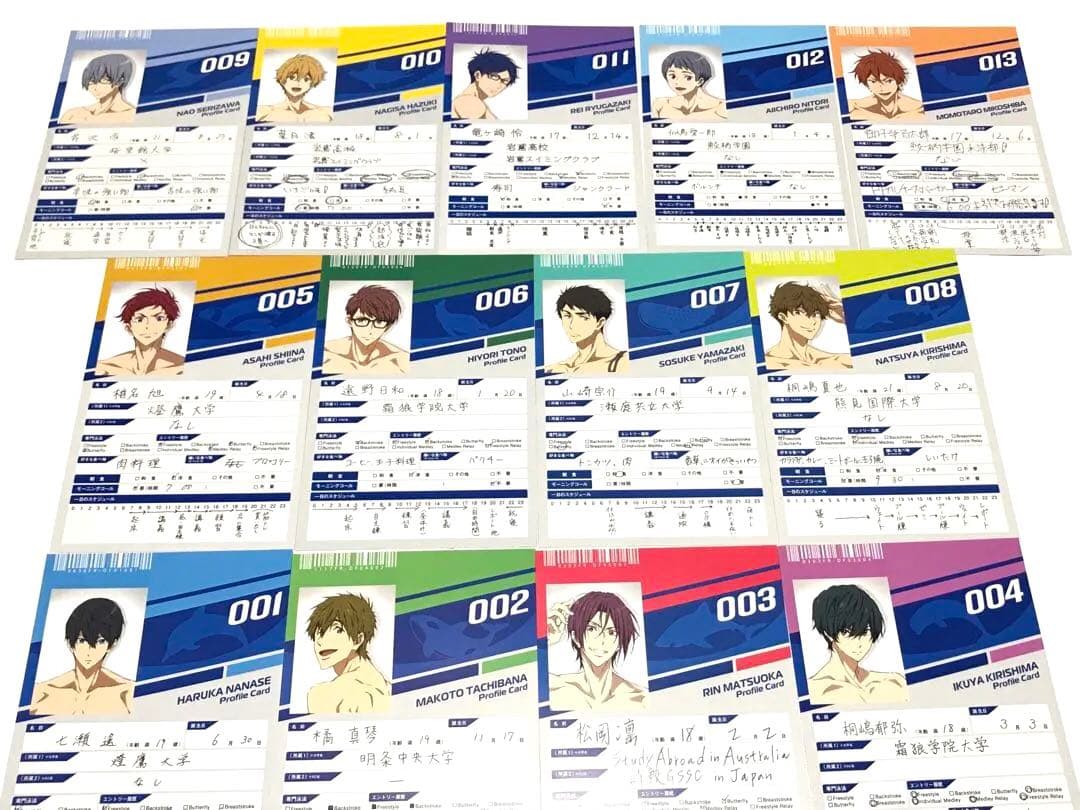 美品◎Free!Dive to the Future プロフィールカード 七瀬遙