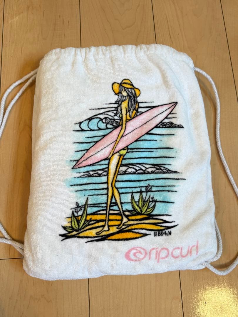 ヘザーブラウン　Rip Curl バスタオル　ビーチタオル　リュックになる
